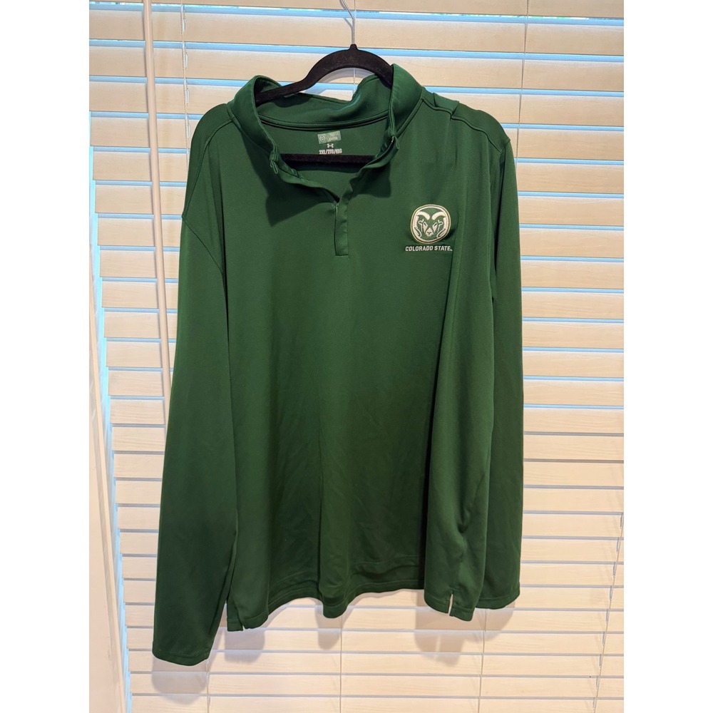 Under Armour Colorado State Rams Team Issue‎ Quarter Zip Pullover Green Mens 2XL